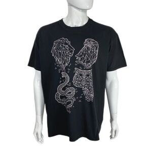 Geek Gear Harry Potter Themed Geo Wizardry Animal Design Black Tee